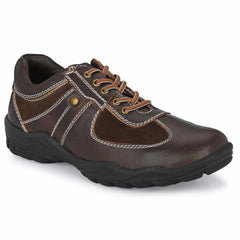 Men Premium Leather Brown Casual Derby Shoes (NonTop-50)