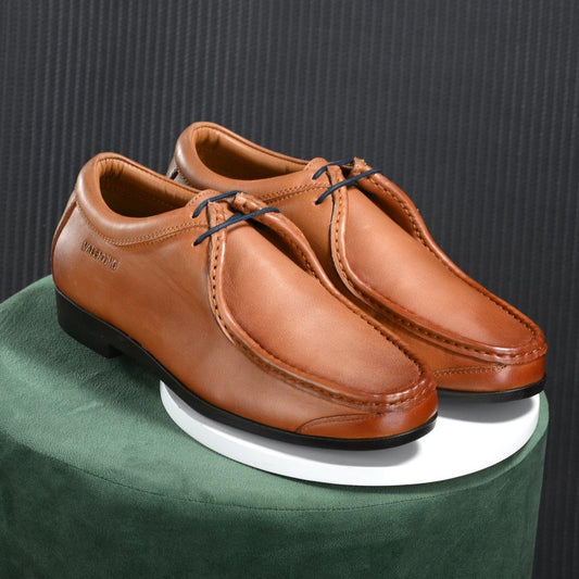 MAIK-50 COGNAC MEN LEATHER FORMAL LACE UP DERBY